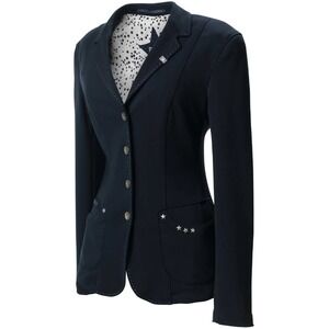 Pikeur Davita Competition Jacket Womens 36 Navy Star Stud Elbow Patch Equestrian